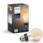 Philips Hue Zigbee & Bluetooth Smart LED Vintage Light bulb, Hub Optional - White Filament - Each