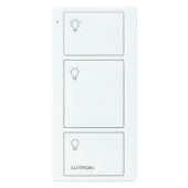 Lutron 3-Button Pico Remote Control with Raise/Lower Dimming, White