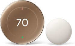 Google Nest Learning Thermostat 4th Gen With Nest Temperature Sensor -Polished Gold