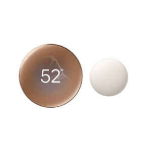 Google Nest Learning Thermostat 4th Generation With Nest Temperature Sensor 2nd Gen-Polished Gold